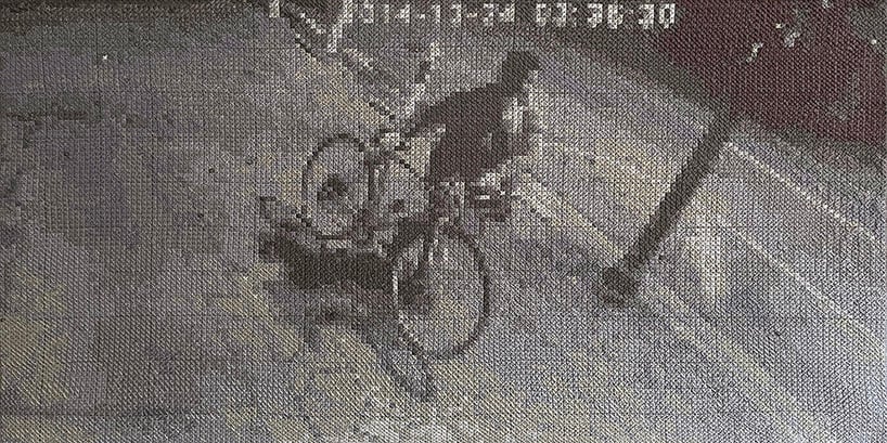 hand-embroidered artworks by francine leclercq capture surveillance cameras' footage